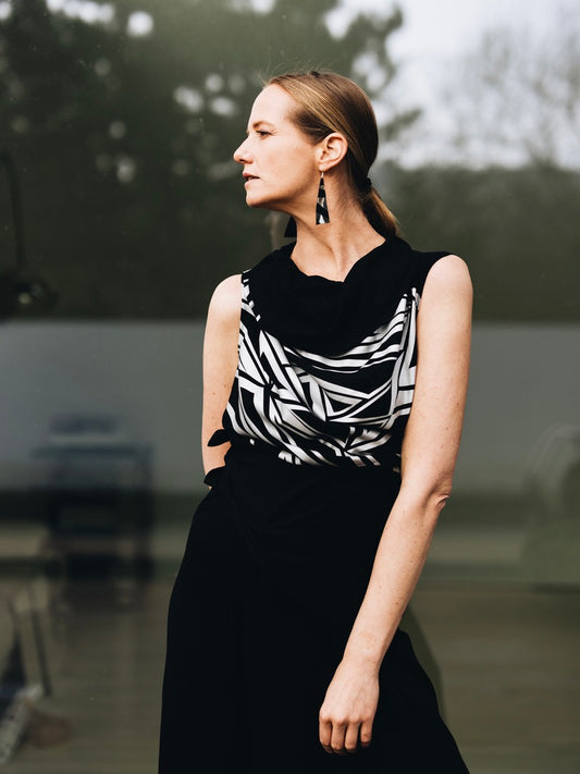 kaseee Bluse mit Siebdruck