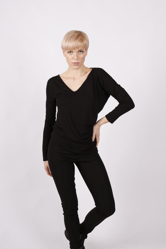 kaseee Shirt langarm Viskose