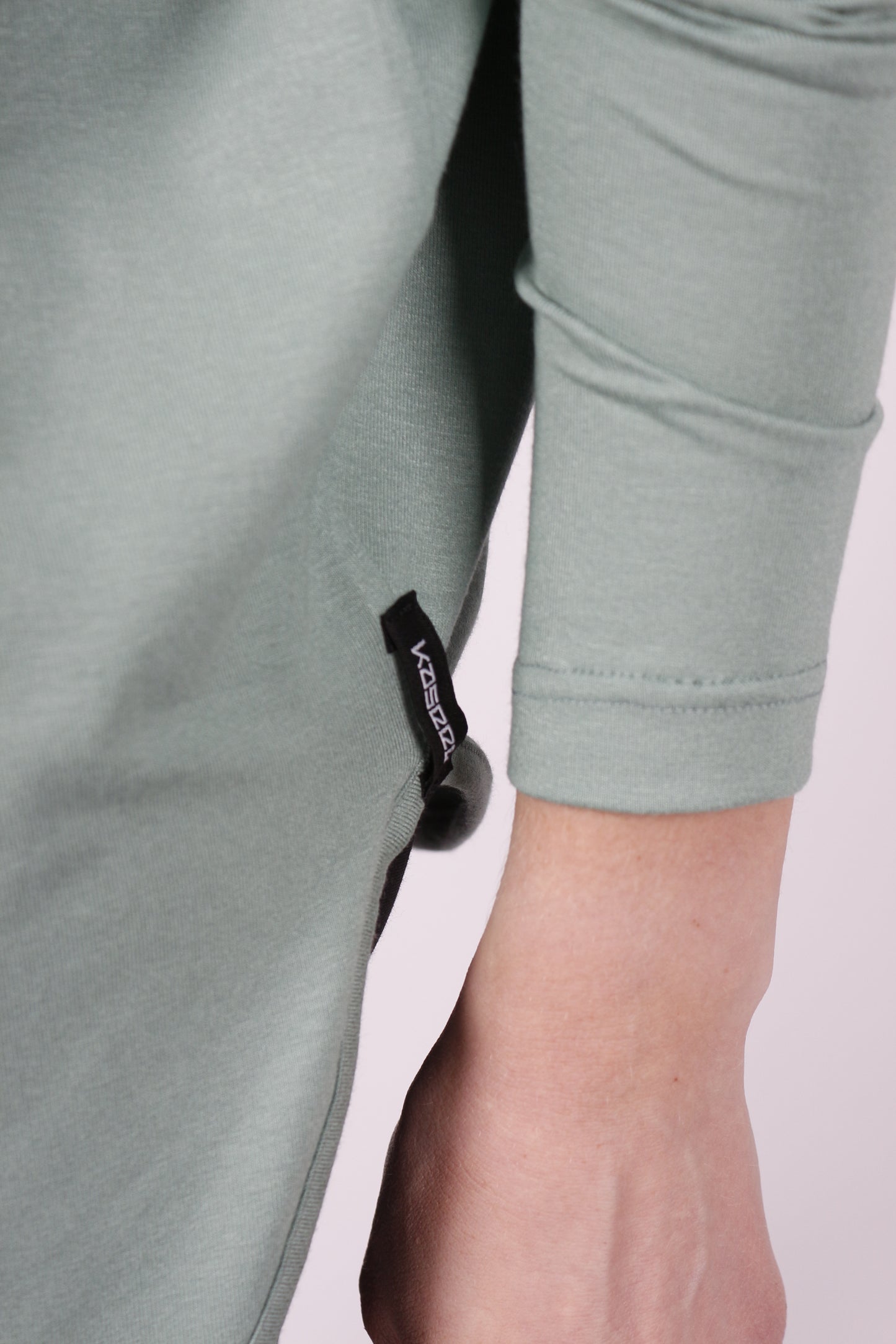 kaseee KSELEY Oberteil langarm Viskose mit Stehkragen