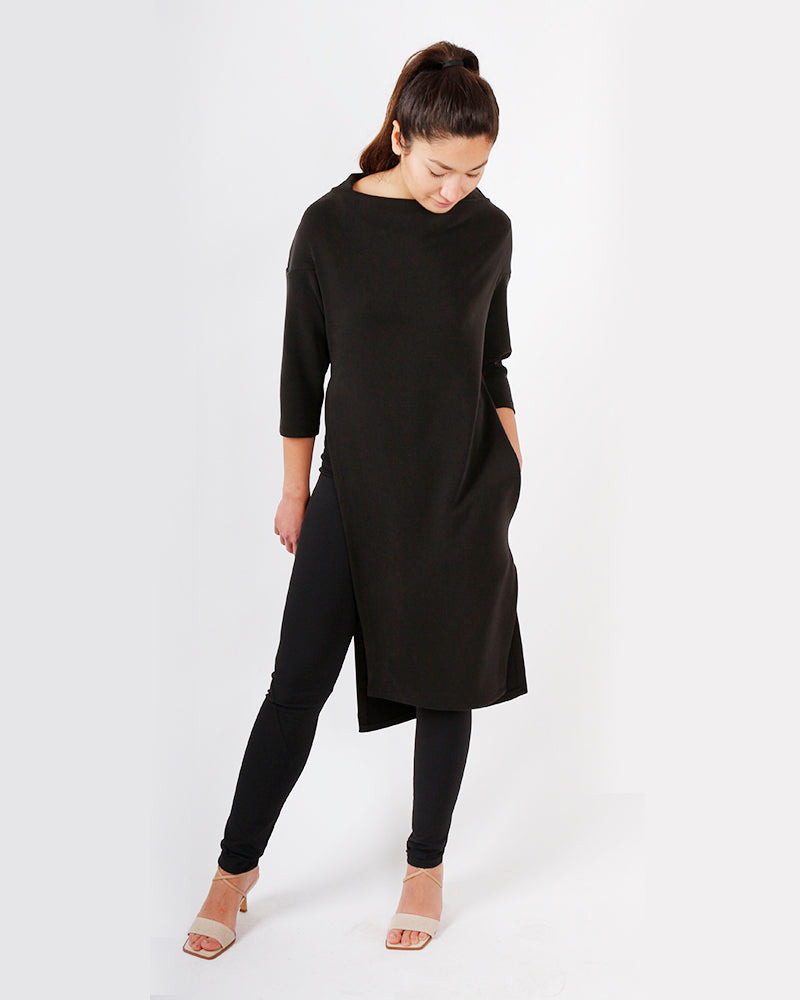 kaseee Kleid mit hohem Schlitz