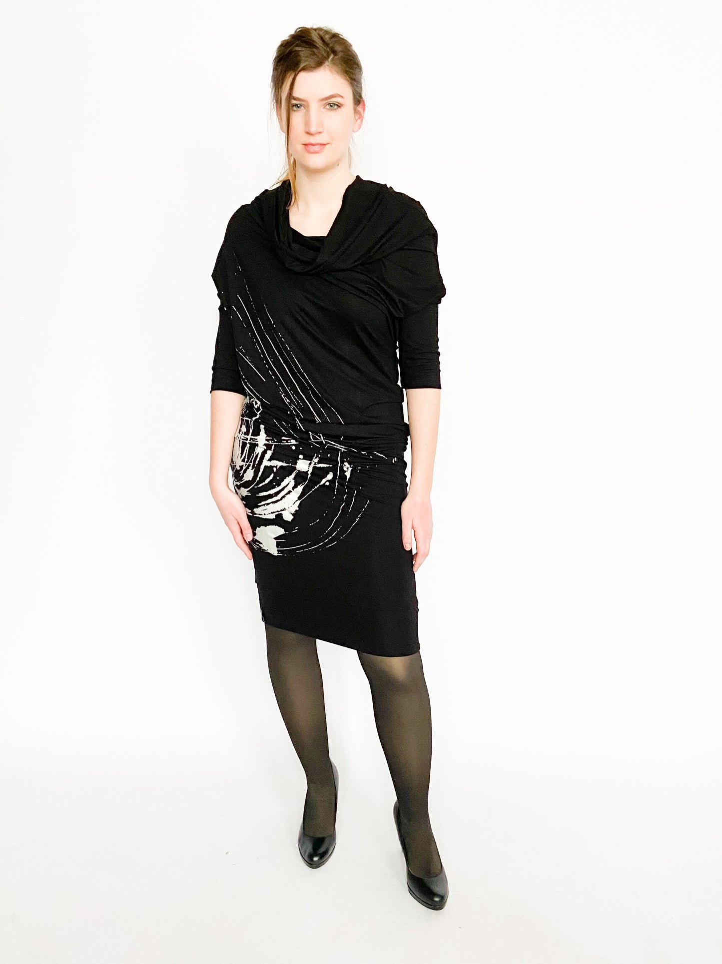 kaseee Schlauchkleid mit Siebdruck