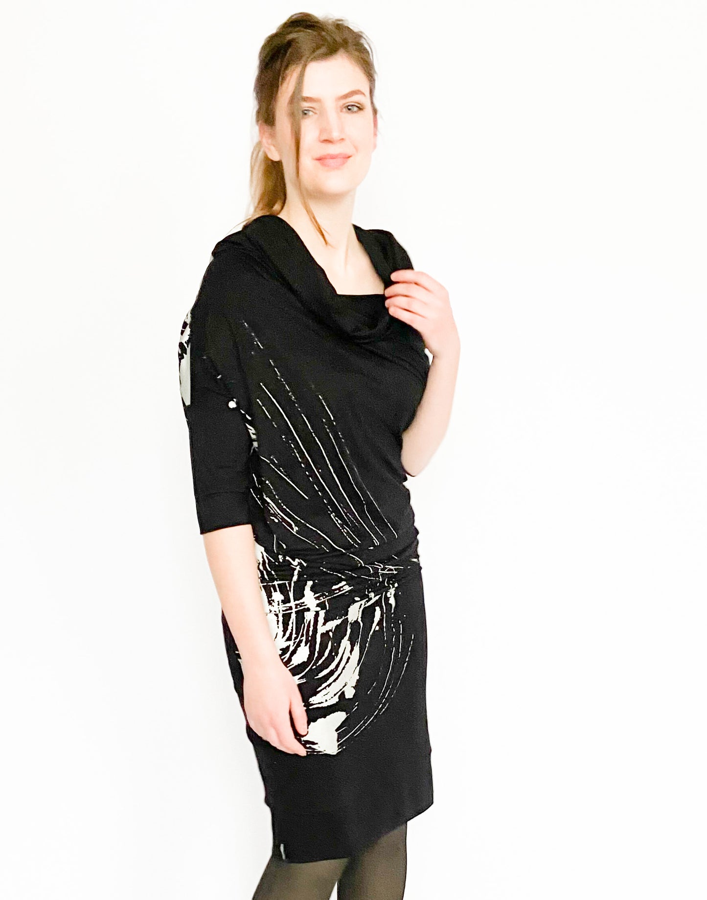 kaseee Schlauchkleid mit Siebdruck
